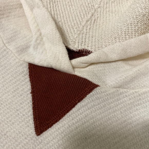 Madewell MWL airyterry hoodie sweatshirt crop colorblock XS - Picture 7 of 7